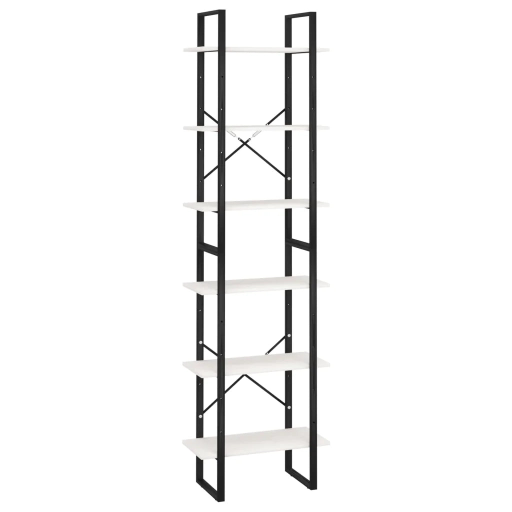 Scaffale Bianco 60x30x210 cm in Legno Massello di Pino 806523