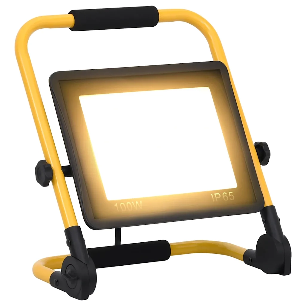 Faretto a LED con Maniglia 100 W Bianco Caldo
