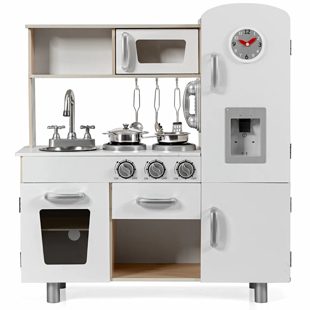 Cucina per bambini in legno 72,5 x 29 x 81,5 cm con accessori didattici design moderno MDF bianco 20_0019195
