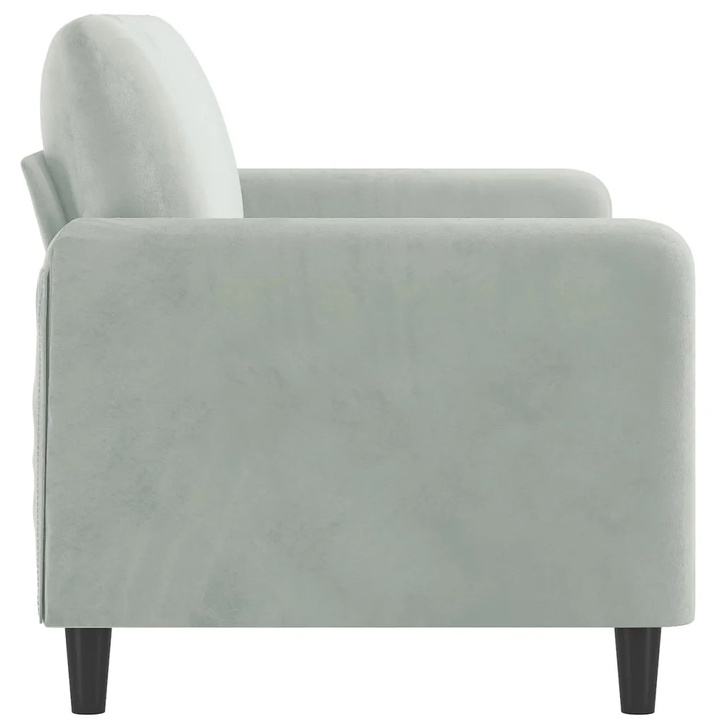 Divano a 2 Posti Grigio Chiaro 140 cm in Velluto 359442