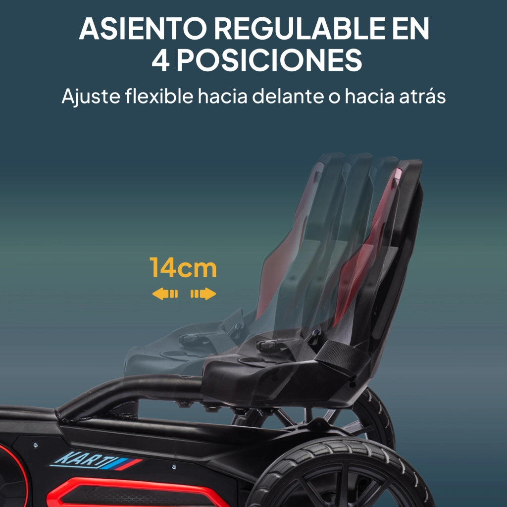 Carrello a Pedali per Bambini ¨C zephmum ¨C Rosso 100x58x58,5 cm