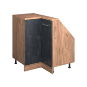 Mobile sottotetto Mobile angolare Rion Calce nera/Rovere dorato 75.6 x 83.8 cm con 1 porta Vicco