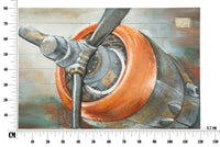 Dipinto su Tela Aviator 120x3,7x80 cm in Alluminio Plastica e Canvas