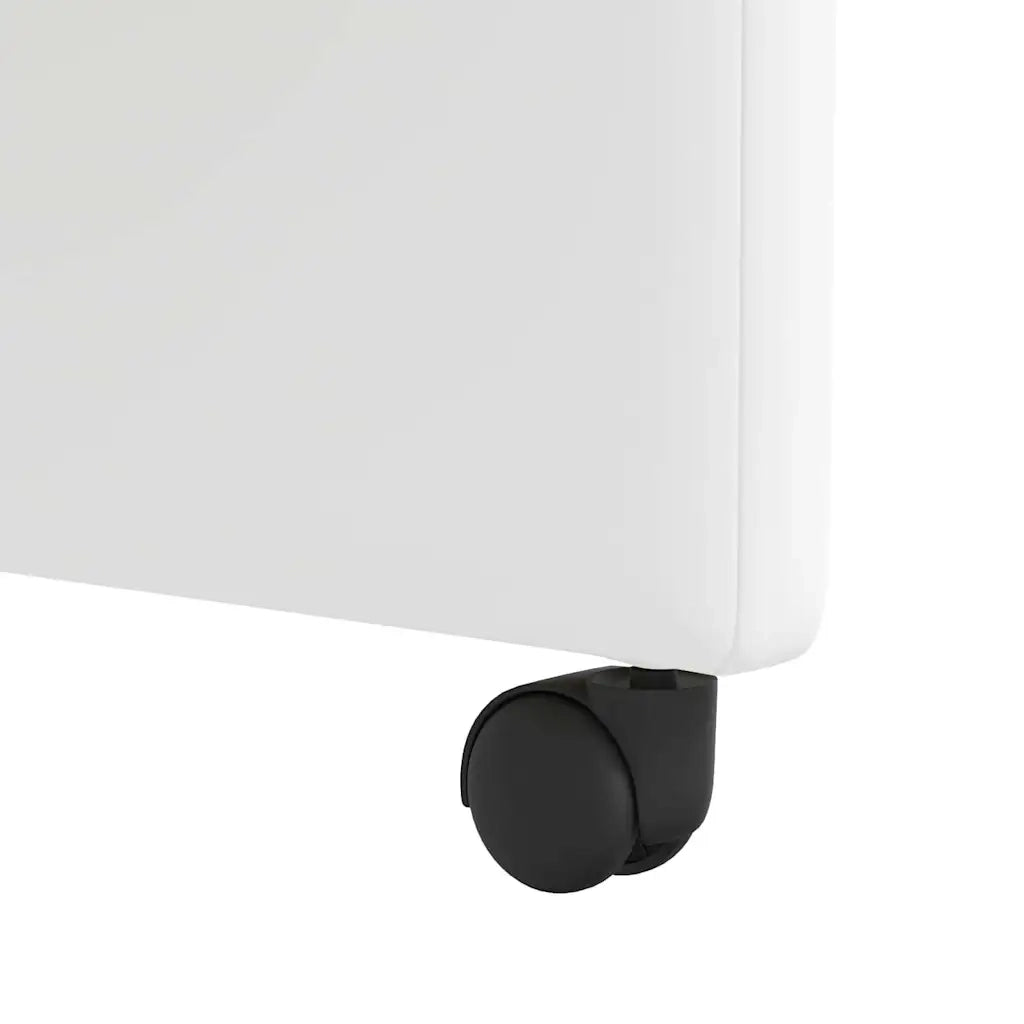 Sedie da Pranzo con Ruote 2 pcs Bianco 57 x 66 x 94 cm 42017824
