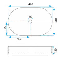 Lavabo Da Appoggio Rea Vanda Olive Matt