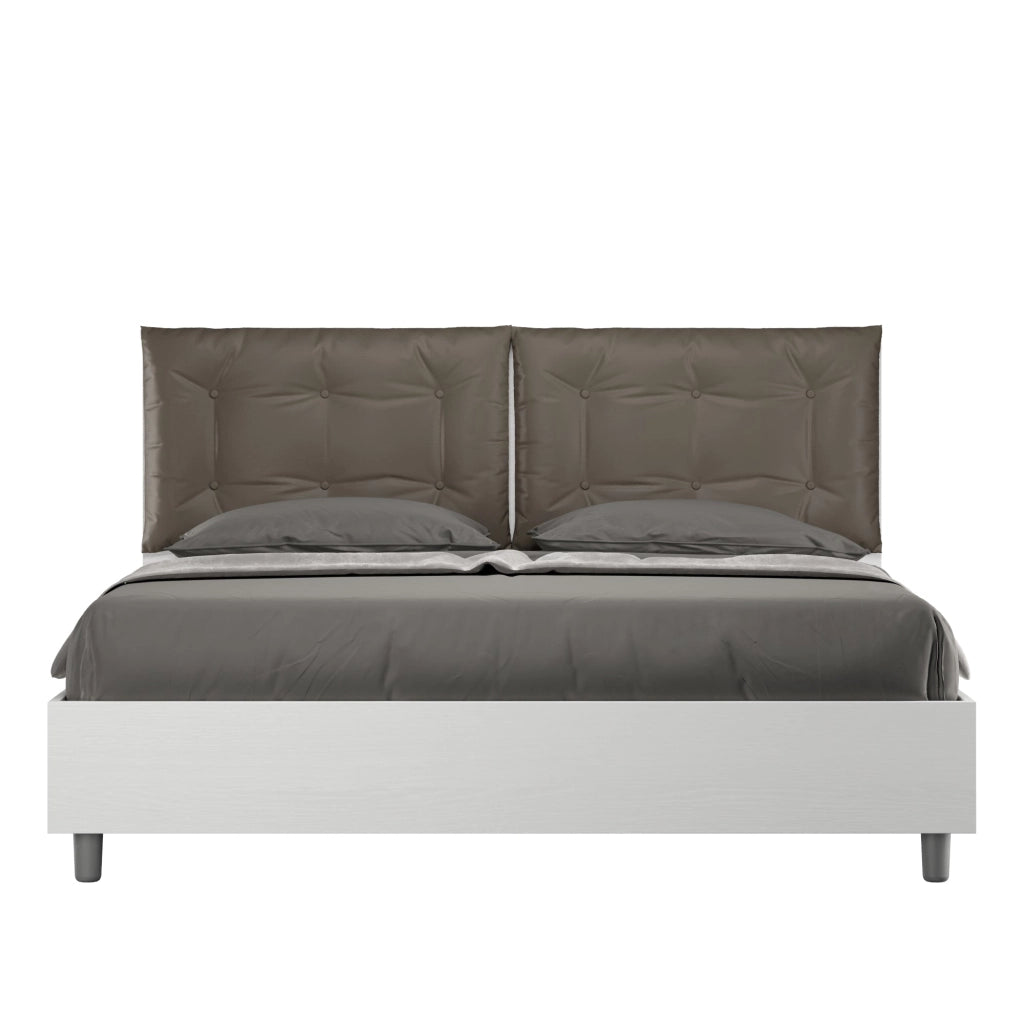 Letto Matrimoniale 160x190 cm con Rete Annalisa Egos Cappuccino