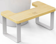 Toiletkruk per adulti - 7 pollici, tovagliolo antiscivolo, panchetta per i piedi, sgabello per il water, sgabello per il bagno per adulti e bambini (bianco)