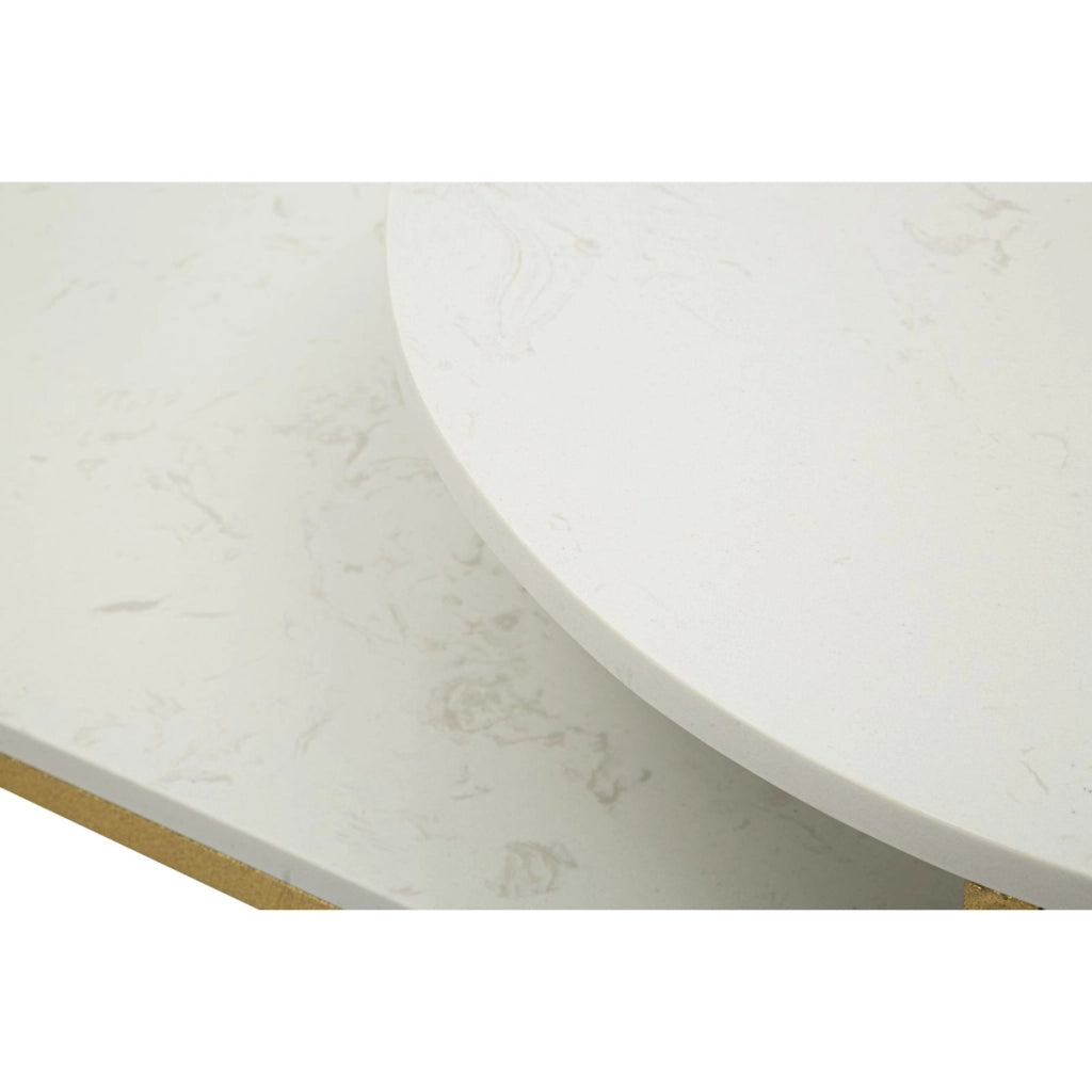 Tavolino VKH792, Oro, Metallo, 90x50x50 cm
