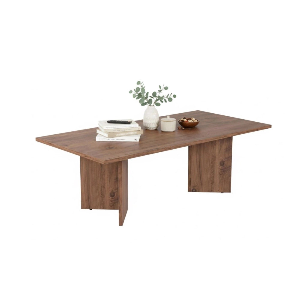 Turate, Tavolino da Salotto Forma Rettangolare, 119x60x40h cm Marrone Quercia