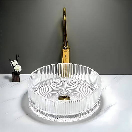 Lavabo Da Appoggio Rea Ingrid 35 Transparent