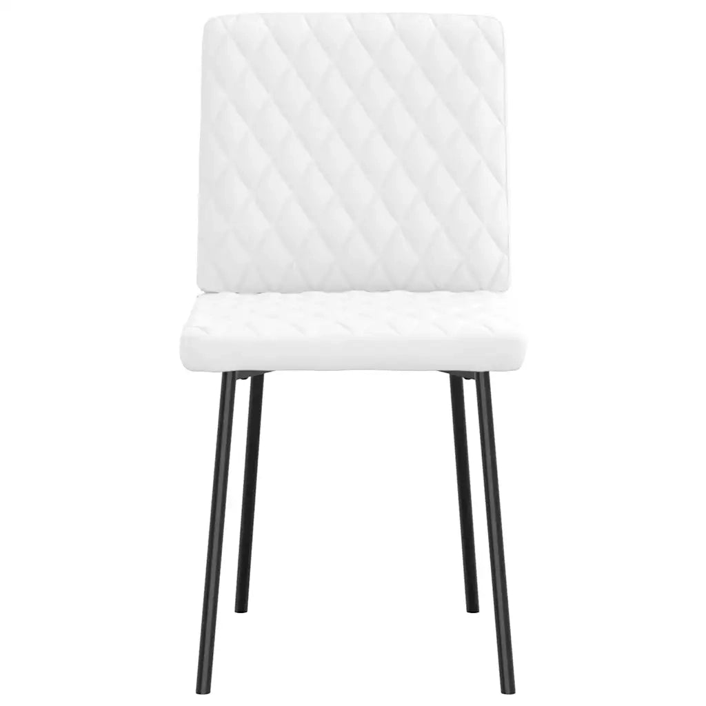 Sedie da Pranzo 6 pz Bianche in Similpelle