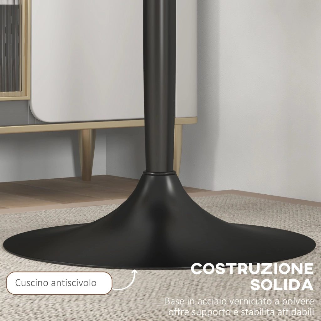 Tavolo da Bar e Cucina Alto Rotondo ¨C zephmum ¨C Nero ?60x102 cm