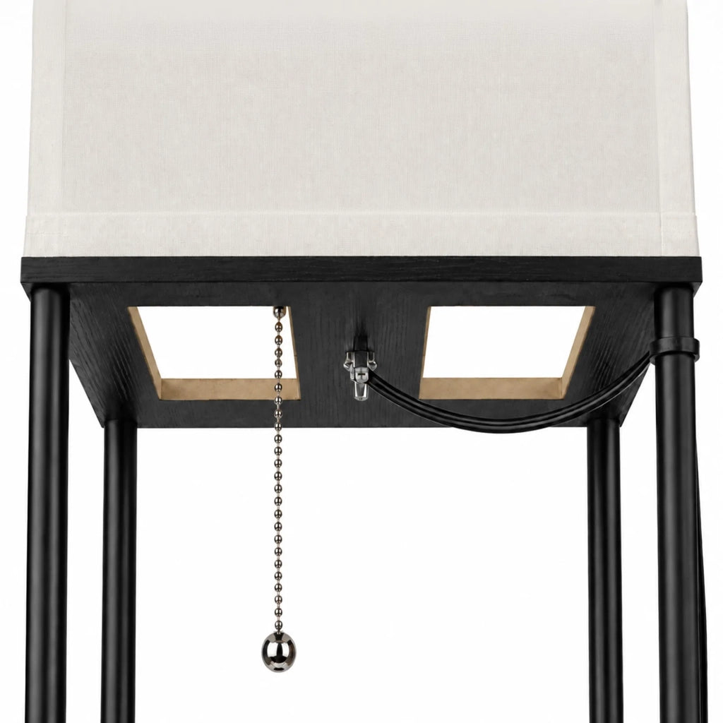 Lampada Da Terra Jnh050-1f White Con Ripiani