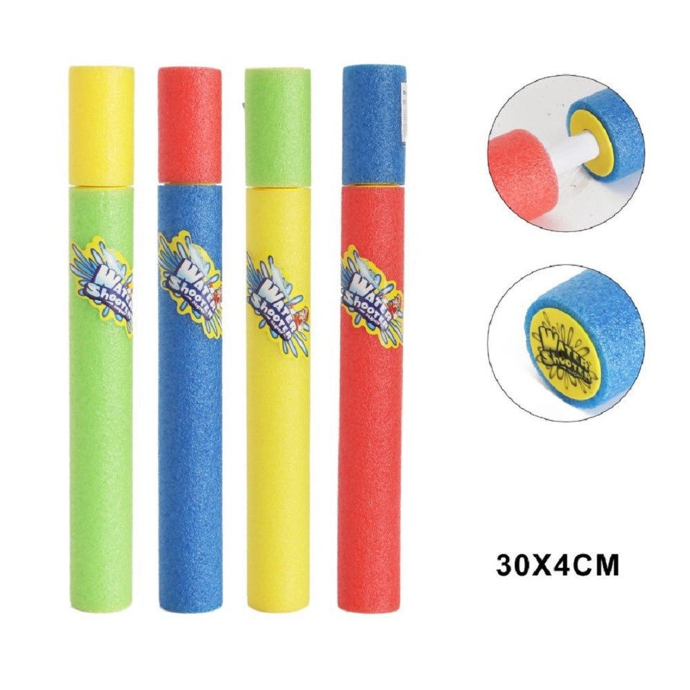Trade Shop - Pistola Ad Acqua 30x4 Cm Tubo Sparatutto In Schiuma Gioco Estivo Spiaggia 605462 -