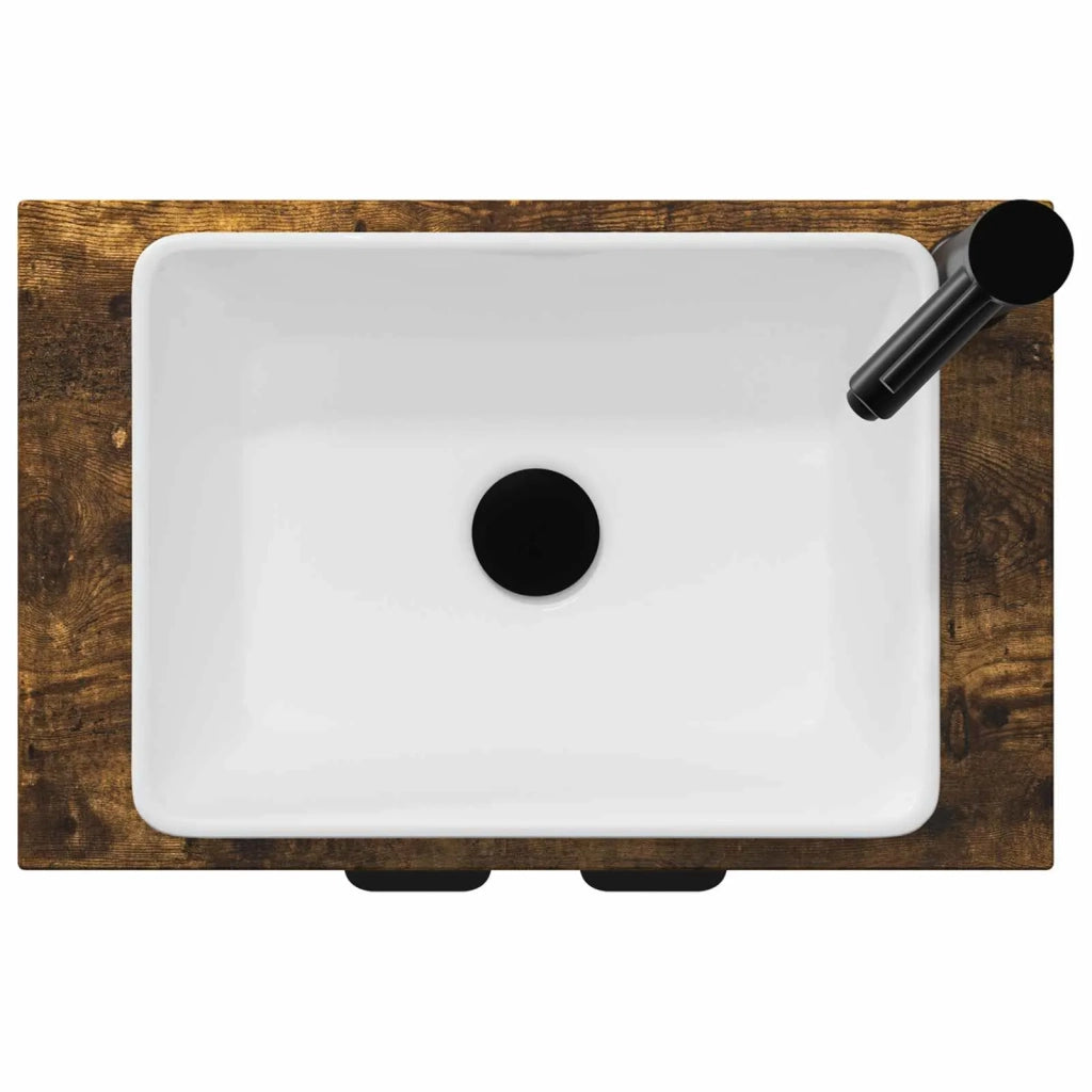Mobile da bagno con lavabo Rovere Fumo 54 x 35 x 83 cm 890163
