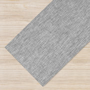 Tappeto Cucina Passatoia Antiscivolo Multiuso Soggiorno Corridoio No Pieghe Tinta Unita Effetto Rattan Intrecciata Lavabile Antimacchia  50x450cm - Donatella Grigio
