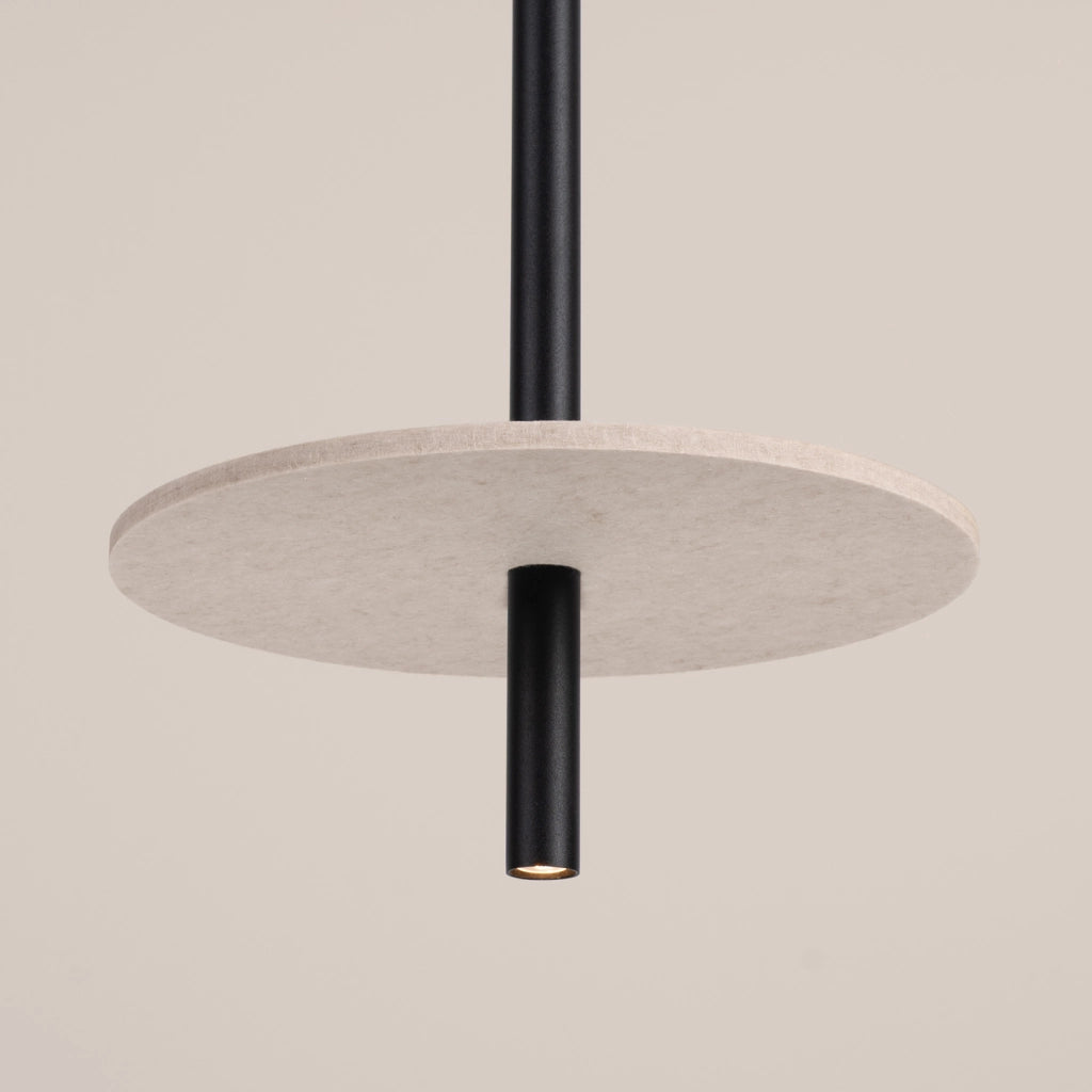 Lampada a sospensione FELTRO 1 nero/beige