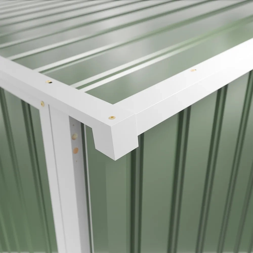 Casetta da giardino in acciaio zincato verde 1,51x1,03xh1,96 m - 48kg- 1,55 metri quadri
