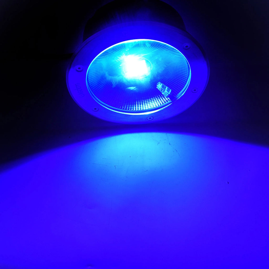 FARO SEGNAPASSO LED COB CALPESTABILE 30W RGB - IN ACCIAIO E VETRO TEMPERATO PER VIALI GIARDINI E INGRESSI