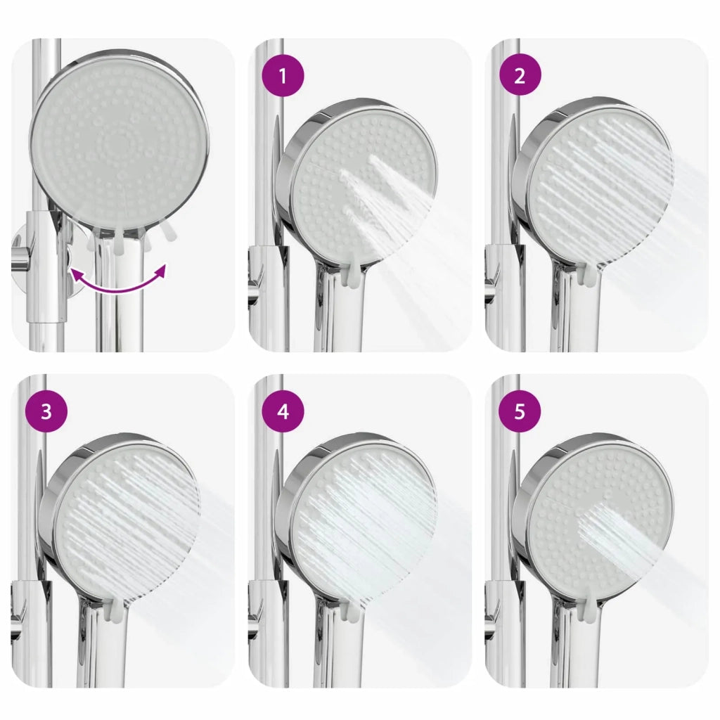 Set di Sistema Doccia Termostatico Cromo SS201 CFW7766911