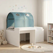 Letto con Tunnel 4 pcs Rovere Artigianale e Blu Chiaro