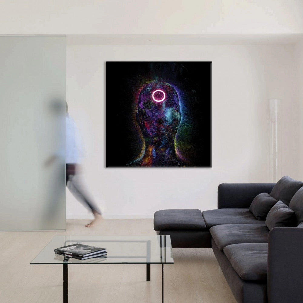 ALIEN Abstraction 103 - Quadro Canvas su telaio in legno Misura: 100x100 cm