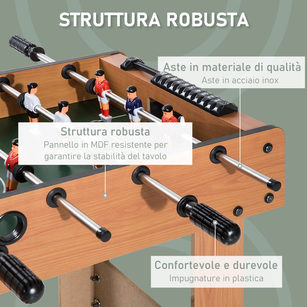Easycomfort Calcio Balilla Professionale per Bambini e Adulti con Aste in Legno MDF 92x46x78cm