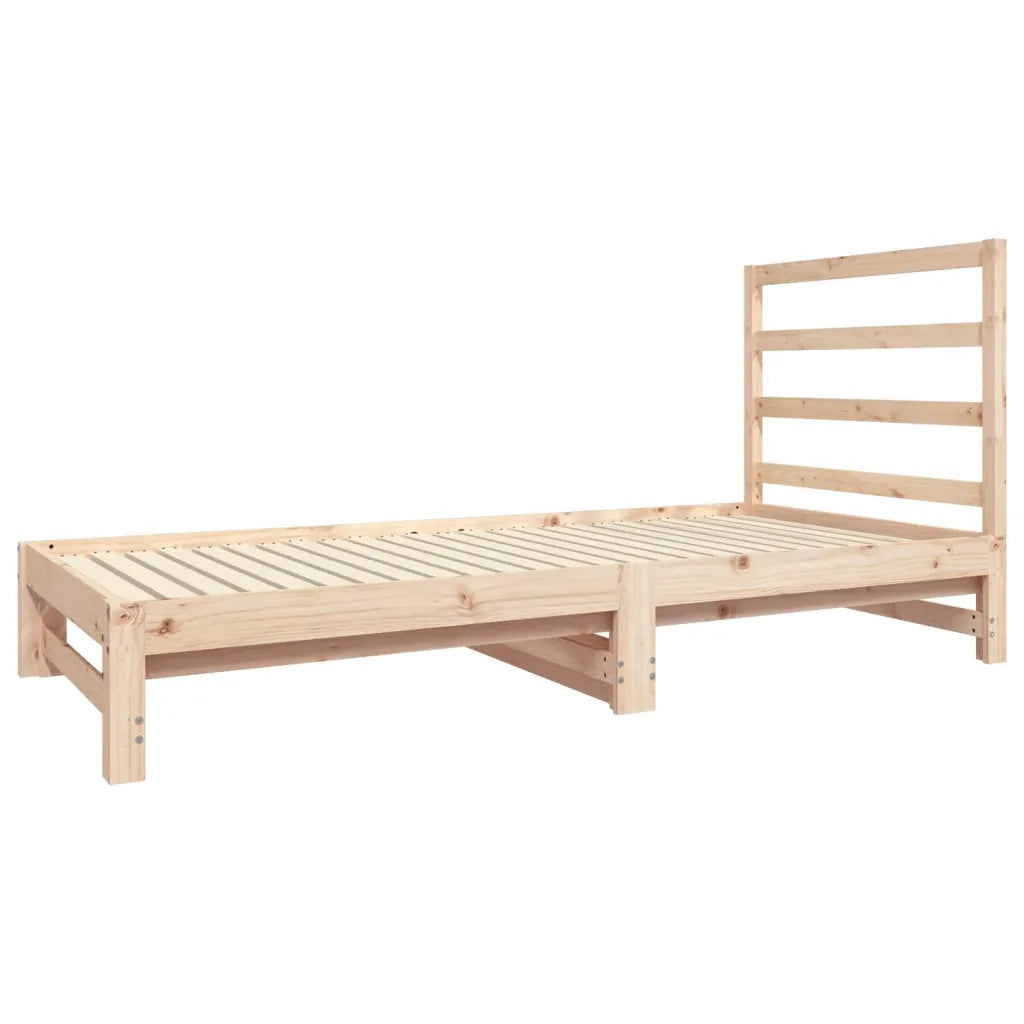 Dormeuse Estraibile 2x(90x190) cm Legno Massello di Pino