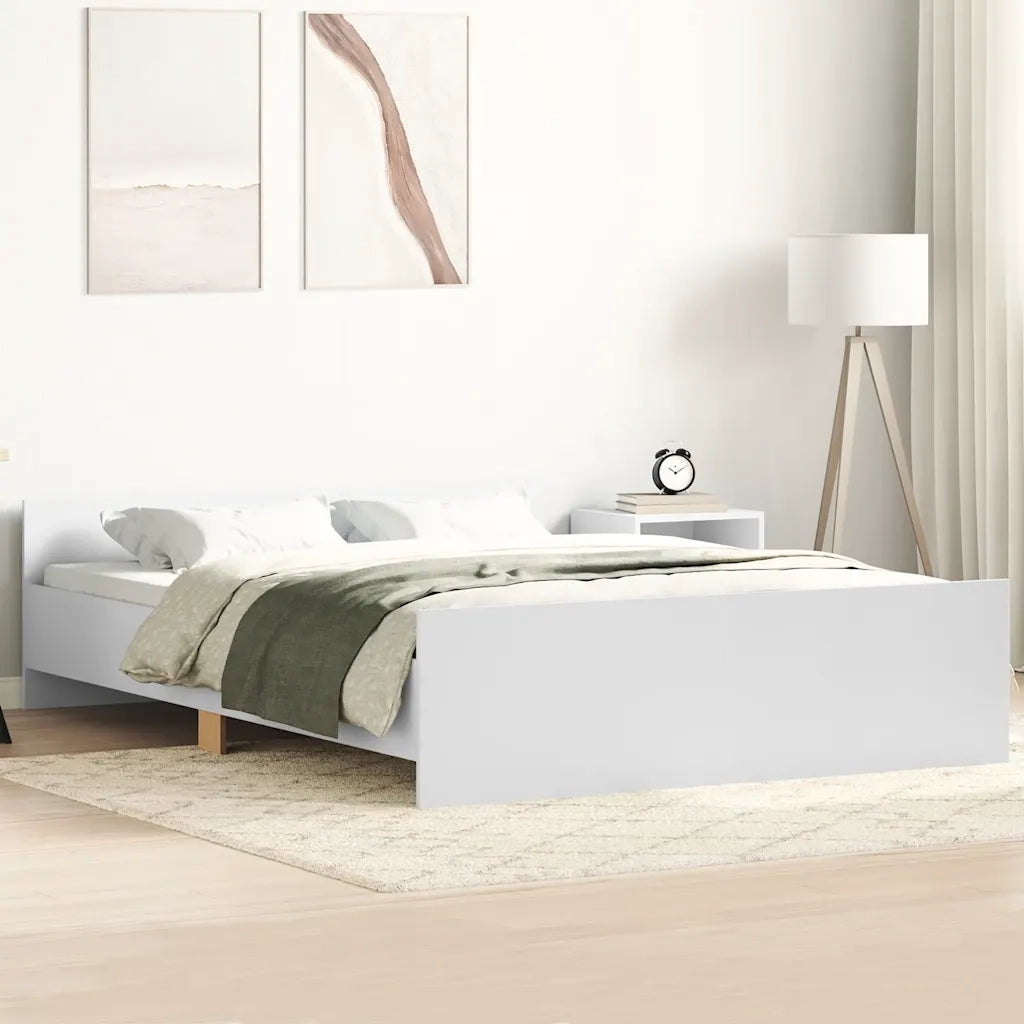 Giroletto con Testiera e Pediera Bianco 140x200 cm