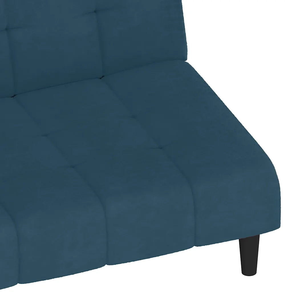 Divano letto | Sof¨¤ letto | Letto singolo a 2 Posti Blu in Velluto