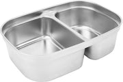 Lunchbox elettrica - Bacinella interna in acciaio inossidabile - 2 compartimenti - Argento - Riciclabile e rimovibile - Ideale per lavoro e scuola