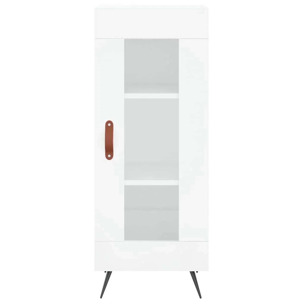 Buffet credenza cassettiera mobiletto mobile contenitore organizer cucina soggiorno lucido 34,5 x 34 x 180 cm legno ingegnerizzato bianco 02_0032930
