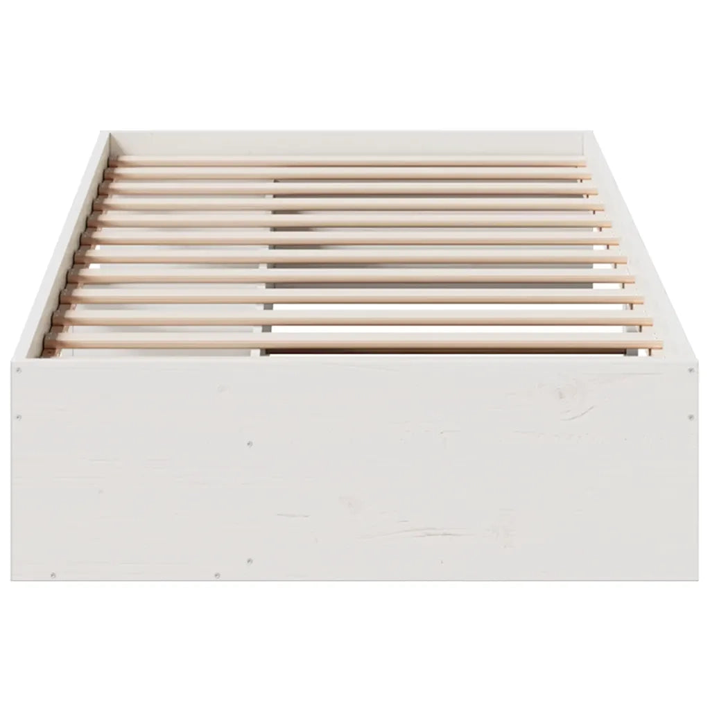 Dormeuse senza Materasso Bianca 90x190 cm Legno Massello Pino 859248