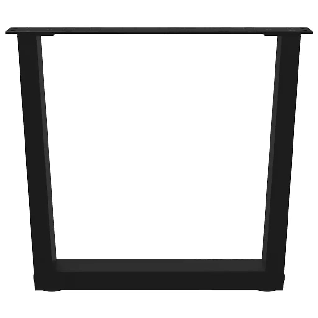 Gambe per Tavolino da Caffè a Forma di V 2 pz Nere 60x(42-43,3) cm Acciaio 4012632