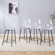SGABELLO DA BAR Design moderno 68,5x48x47 cm nero plastica e metallo