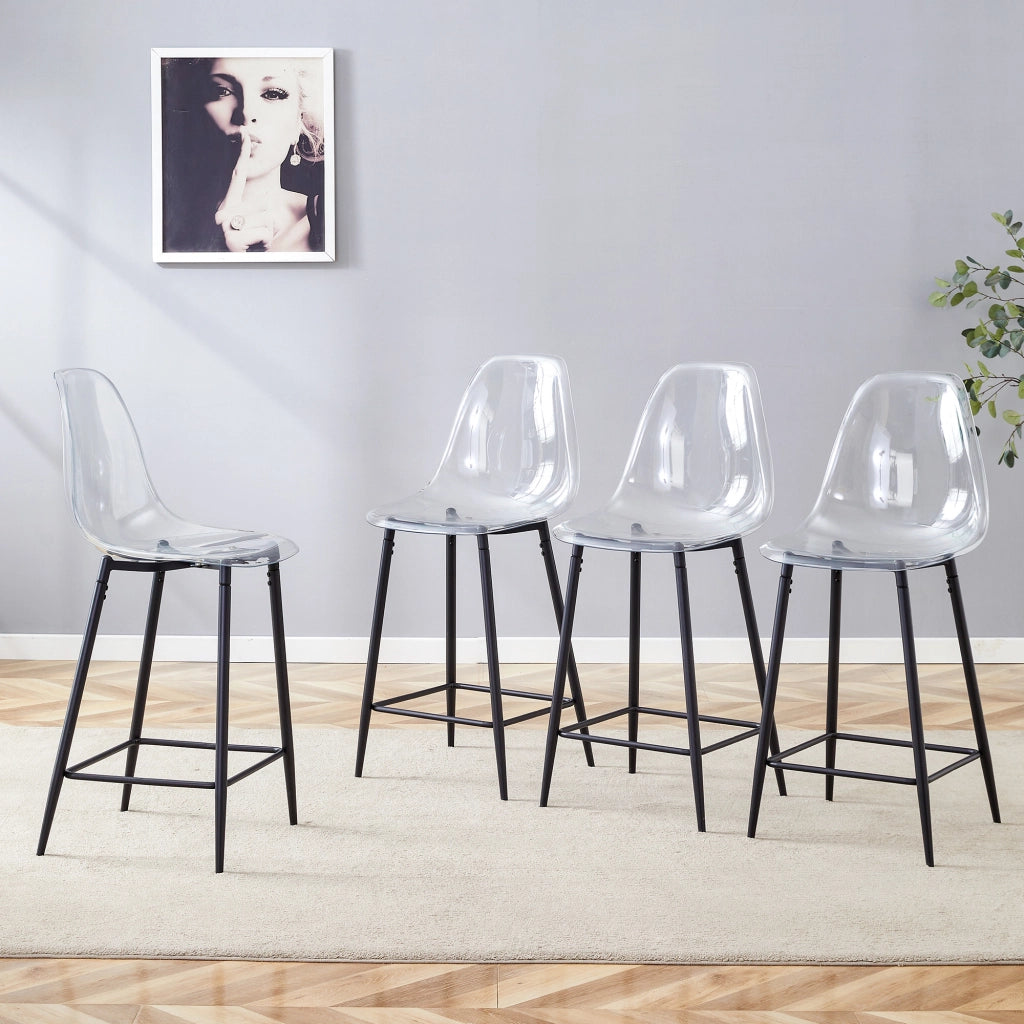 SGABELLO DA BAR Design moderno 68,5x48x47 cm nero plastica e metallo