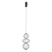 Lampada a sospensione moderna nera opaca a gabbia LED 10W Italux