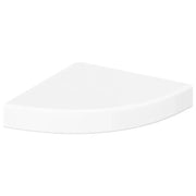 Mensola | Ripiano | Scaffale angolare sospesa bianco lucido 25x25x3,8 cm MDF