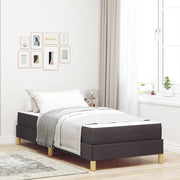 Letto a molle con materasso Marrone Scuro 80 x 200 cm Tessuto