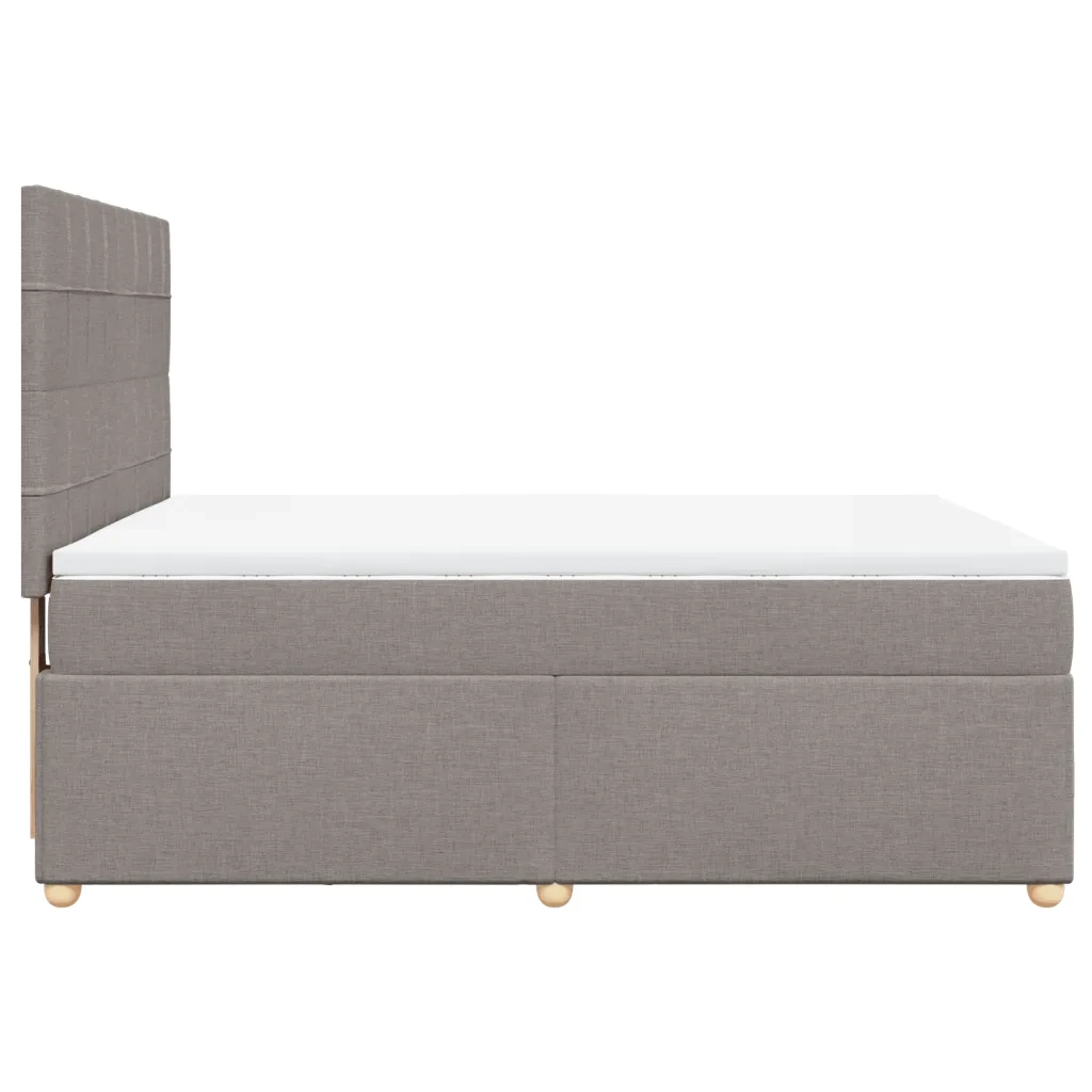 Giroletto a Molle con Materasso Tortora 140x200 cm in Tessuto 3291307