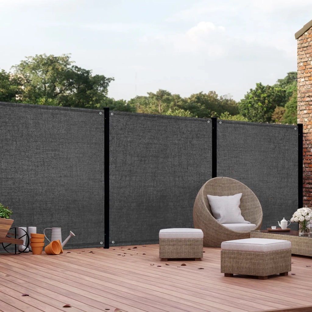 IDMarket - Rete ombreggiante 1,2x10m, telo rotolo per recinzione giardino 400g/m², grigio