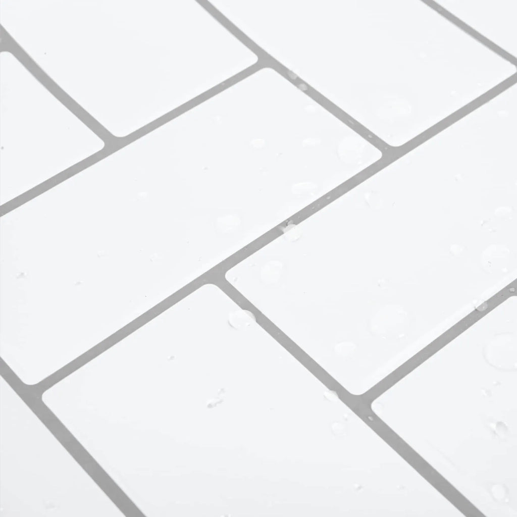Piastrella a Spina di Pesce 50 pcs Bianco e Grigio 30 x 30 cm