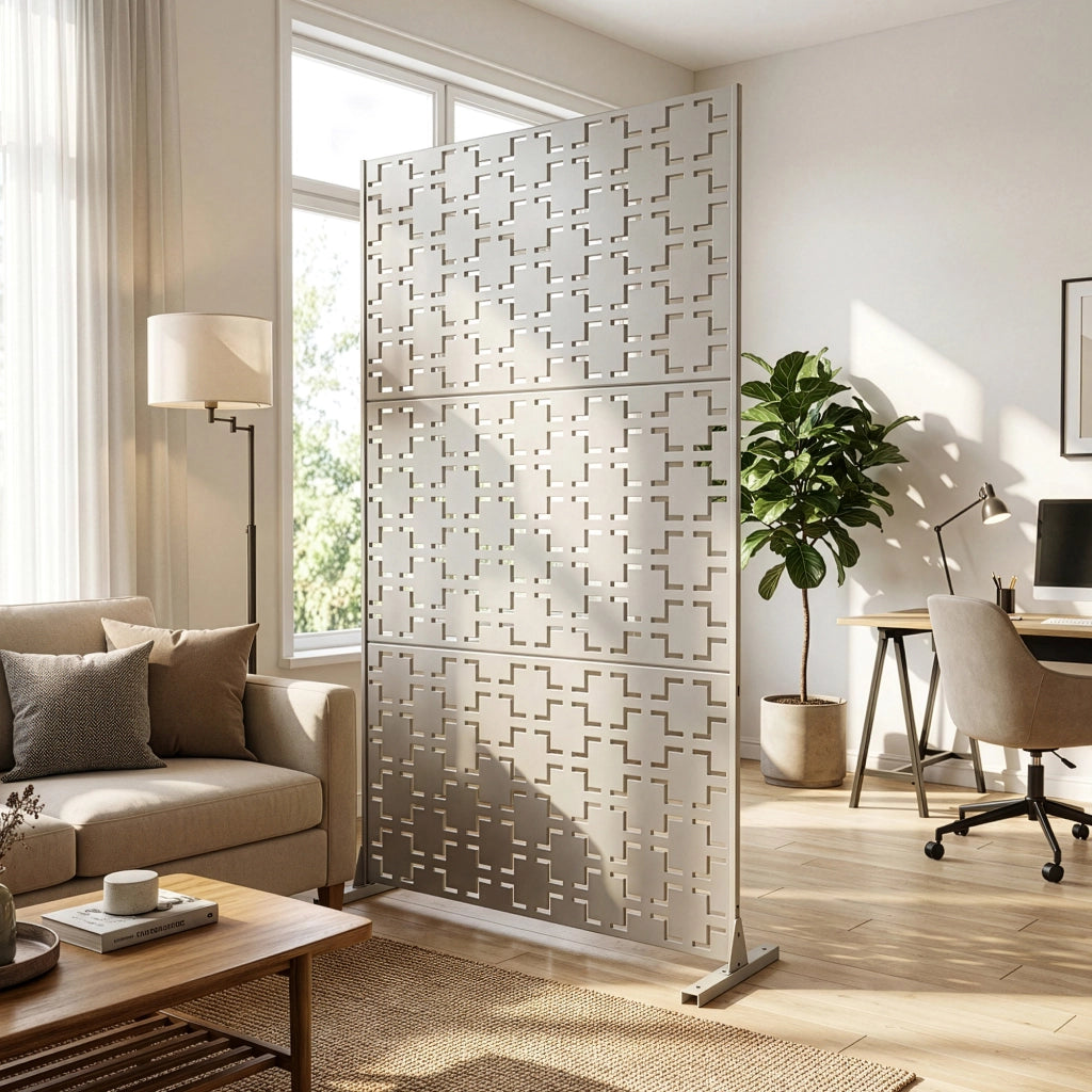 Pannello Divisorio Basciano Struttura Traforata in Acciaio 180 x 90 cm - Cachi casa.pro