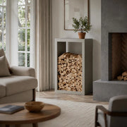 Porta legna 60x40x100 cm in acciaio inossidabile – robusto e resistente, ideale per esterni, giardino e camino, pratico e durevole
