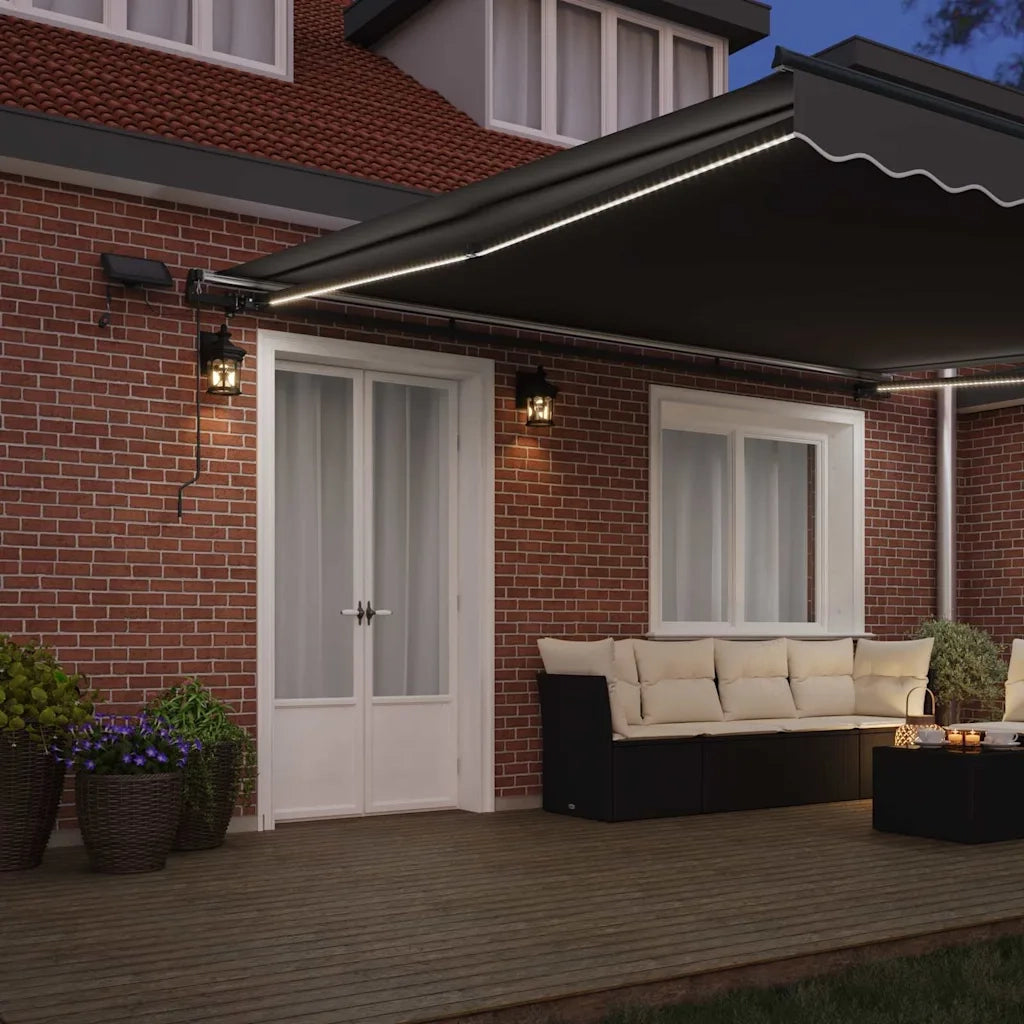 Tenda da Sole con Antracite 4,5 × 3,5 m Metallo 313246
