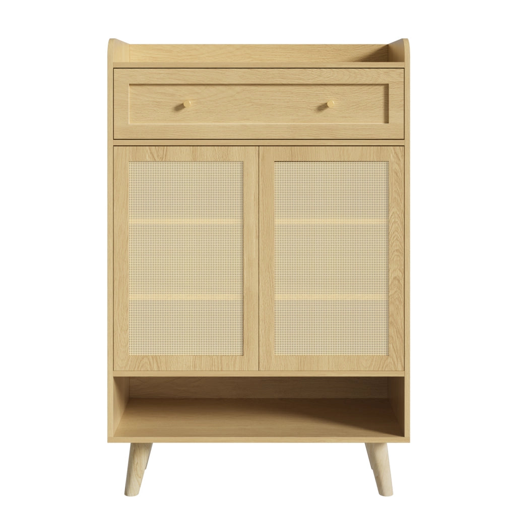 Mobile contenitore con ante e cassetto, rovere chiaro 80x105x35 cm