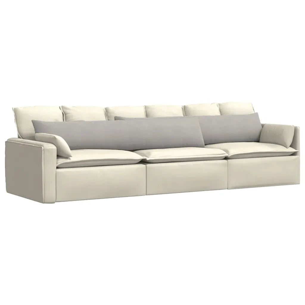 Cuscini da Divano 2 pcs Grigio chiaro 200 x 40 cm Tessuto