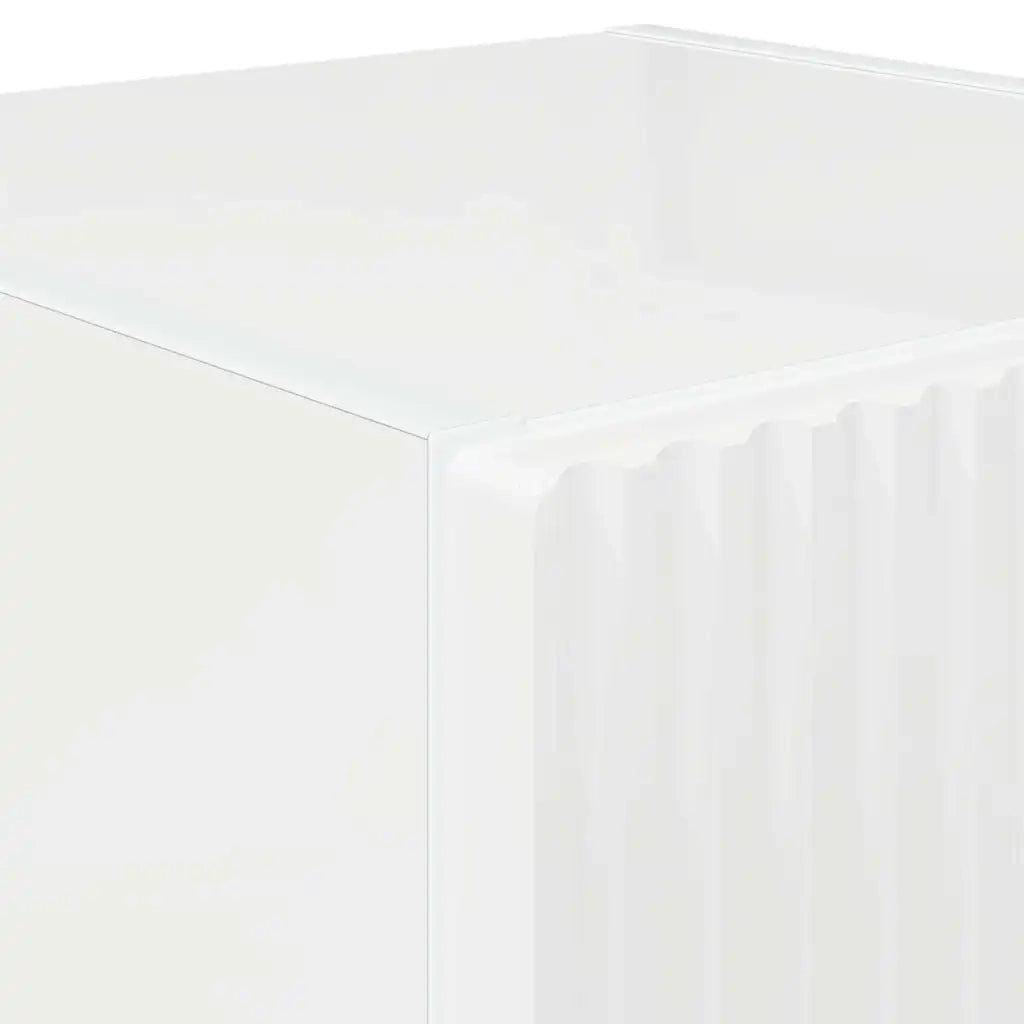 Mobile TV da parete Bianco Lucido 30 x 31 x 80 cm 892297