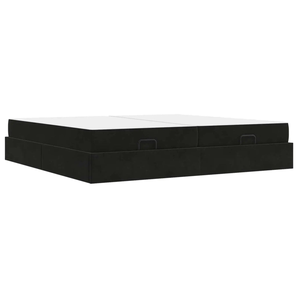 Struttura letto con materasso con materasso 2 pcs Nero Velluto 3399584