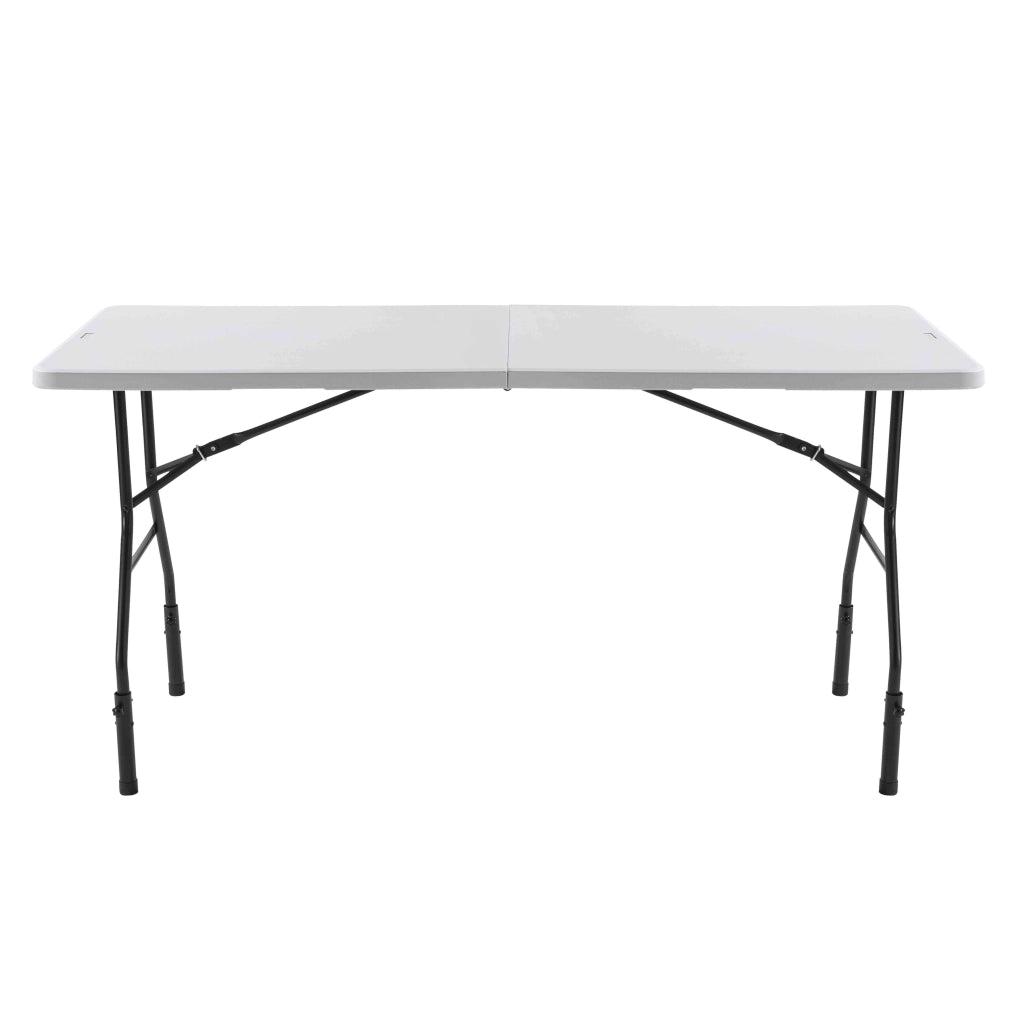 Oviala - Tavolo pieghevole bianco 180 cm con rialzi